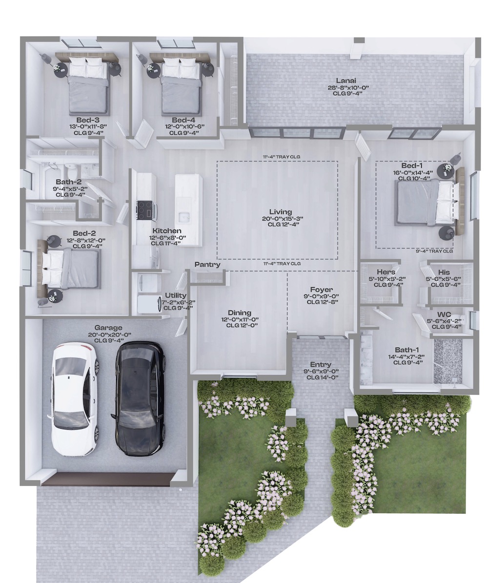 Flora Floor Plan GAR